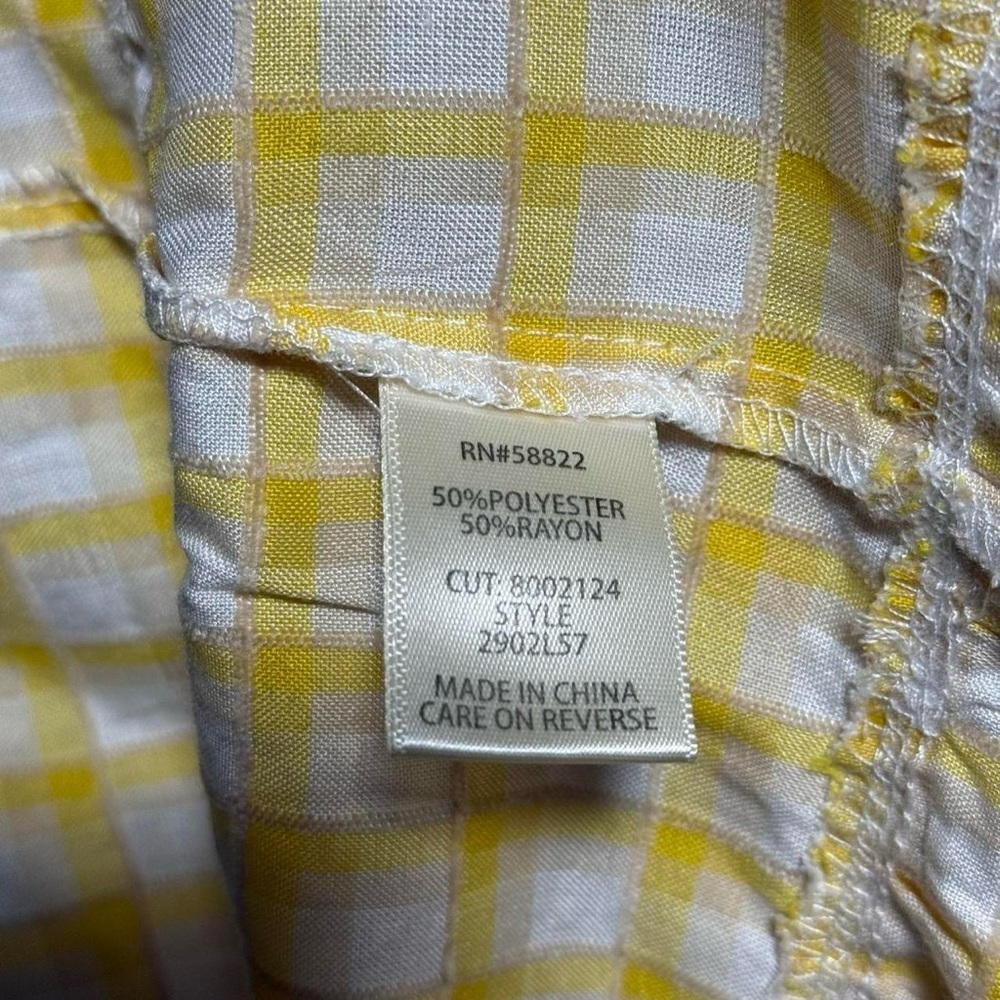 Max Studio Yellow Checkered Midi Dress - Picture 7 of 8
